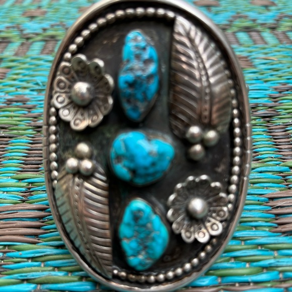 Sterling Silver Turquoise Cuff Bracelet - Picture 3 of 13